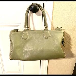 J.CREW retro style green leather purse